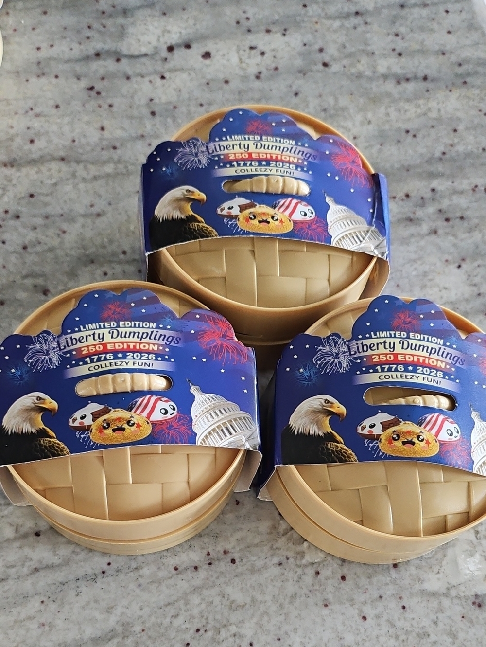 Limited Edition Liberty Dumplings Collectible Basket Set - Squishy